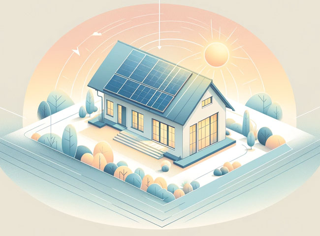 屋根の形や方角に注意して発電効率が最大になるように設計する