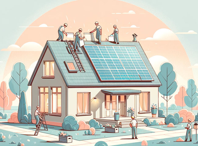 太陽光発電を新築住宅に後付けする場合、建築会社とは無関係な第三者の設置業者を選ぶと、住宅の引き渡し後に設置工事が始まることが一般的です。