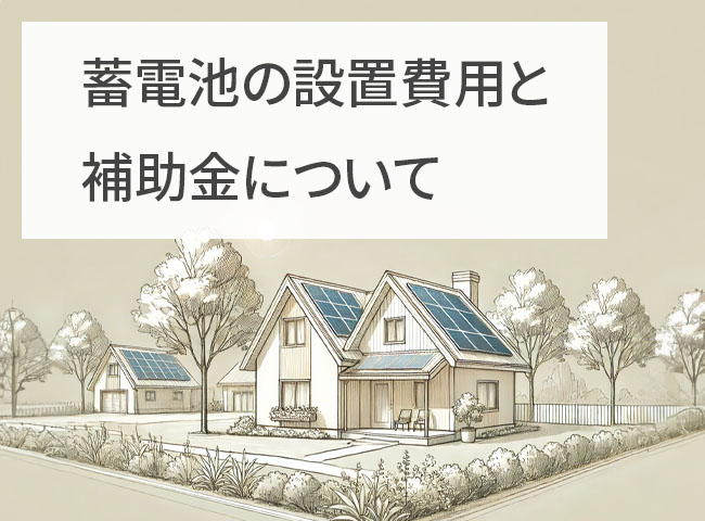 家庭用蓄電池の設置費用と補助金について