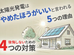 太陽光発電はやめたほうがいいと言われる5つの理由と後悔しないための4つの対策