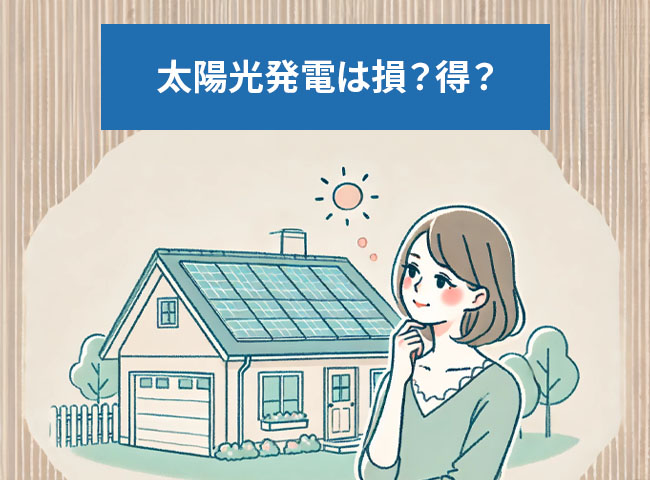 太陽光発電は損？得？