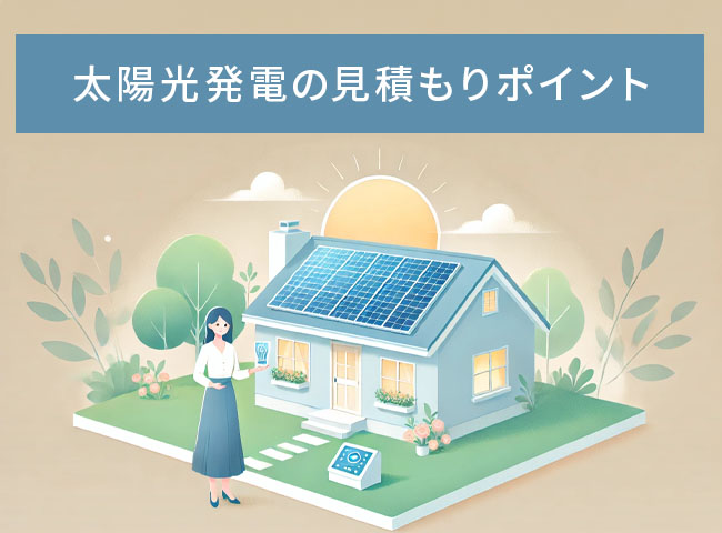 太陽光発電の見積もりポイント