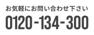 フリーダイヤル：0120-134-300