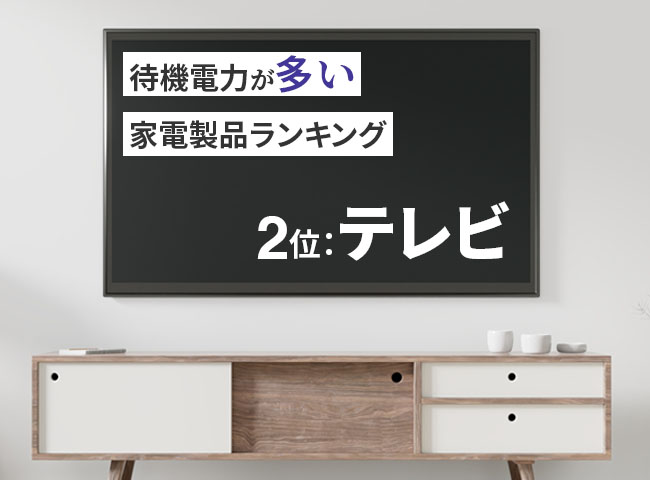 [待機電力が多い家電製品ランキング]第2位：テレビ