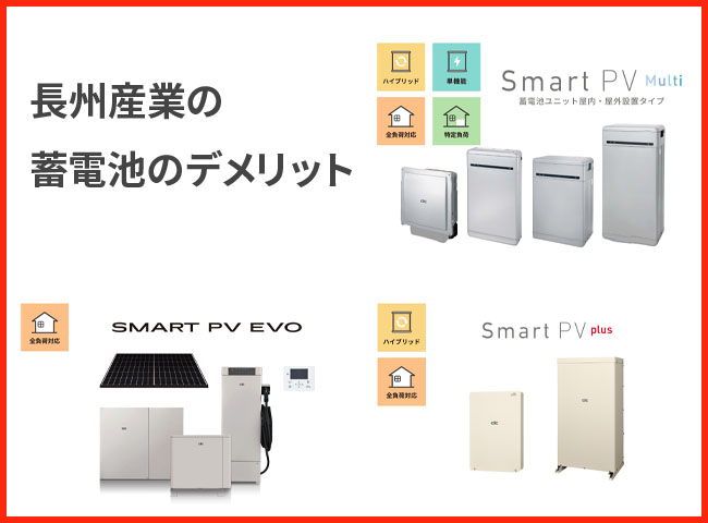 長州産業の蓄電池のデメリット